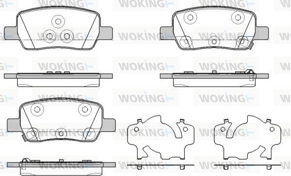 Woking P18423.02 - Kit pastiglie freno, Freno a disco autozon.pro