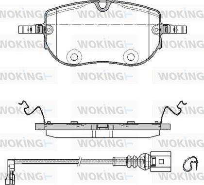 Woking P18643.01 - Kit pastiglie freno, Freno a disco autozon.pro