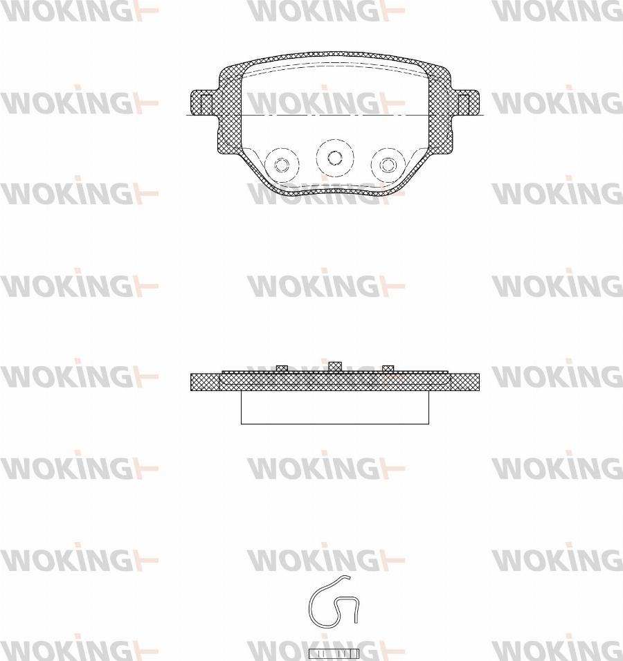 Woking P18053.00 - Kit pastiglie freno, Freno a disco autozon.pro