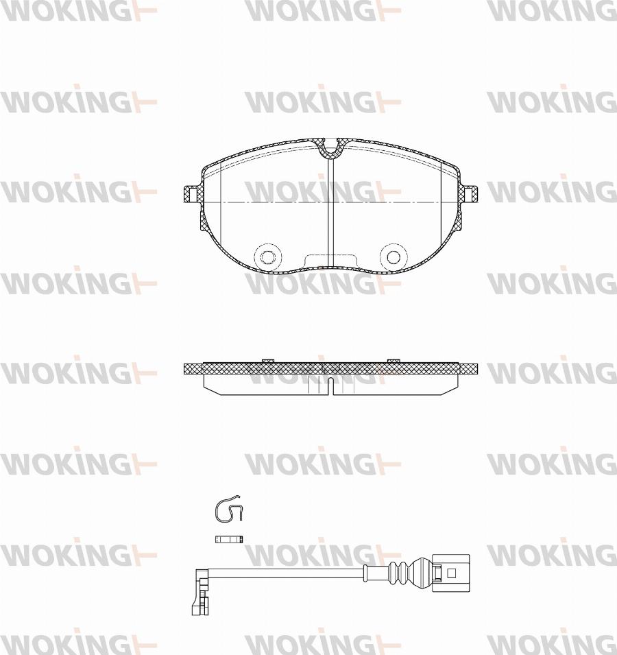 Woking P18193.01 - Kit pastiglie freno, Freno a disco autozon.pro