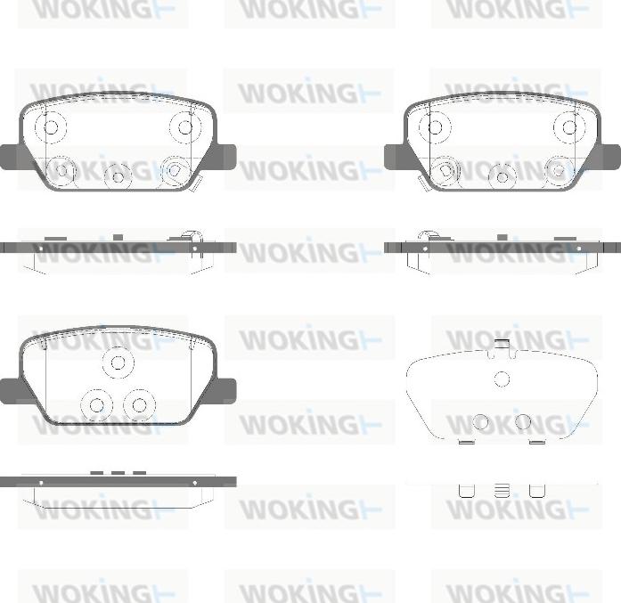 Woking P18113.02 - Kit pastiglie freno, Freno a disco autozon.pro