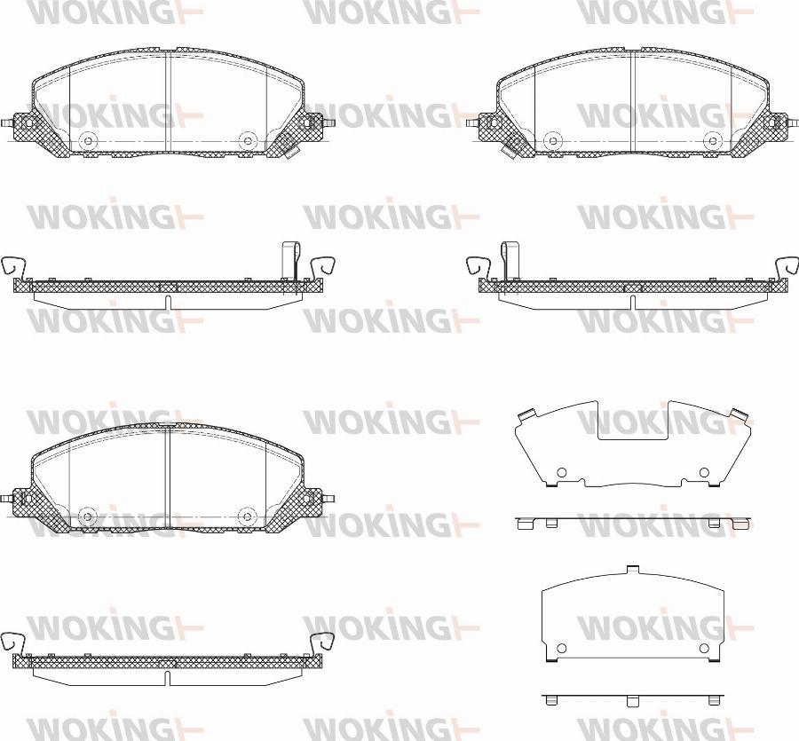 Woking P18183.08 - Kit pastiglie freno, Freno a disco autozon.pro