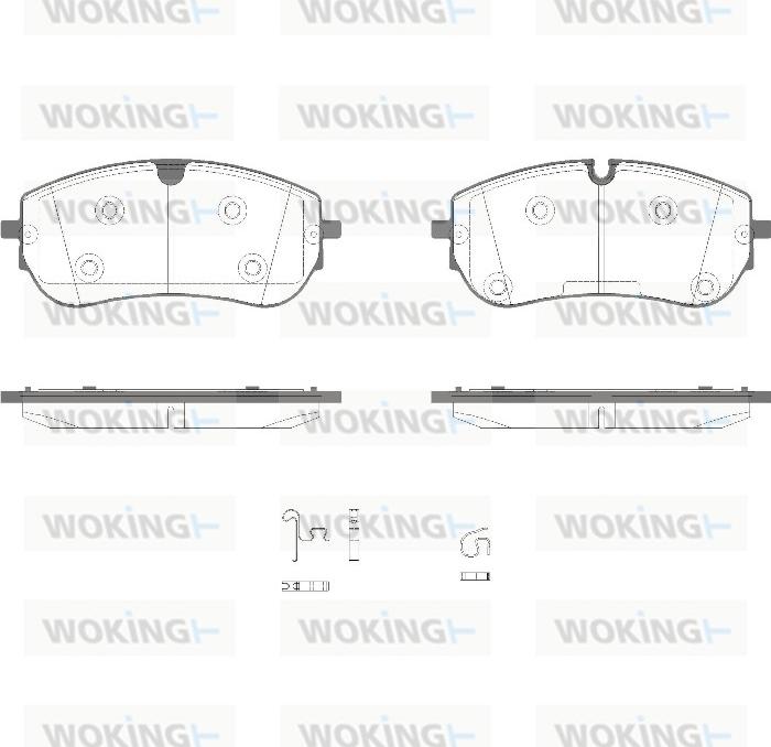 Woking P18893.00 - Kit pastiglie freno, Freno a disco autozon.pro