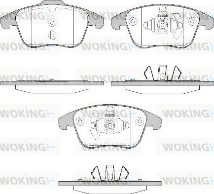 Woking P13493.50 - Kit pastiglie freno, Freno a disco autozon.pro