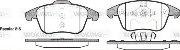 Woking P13493.00 - Kit pastiglie freno, Freno a disco autozon.pro