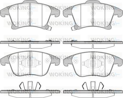 Woking P13493.22 - Kit pastiglie freno, Freno a disco autozon.pro