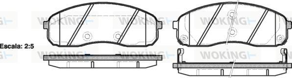 Woking P13443.02 - Kit pastiglie freno, Freno a disco autozon.pro