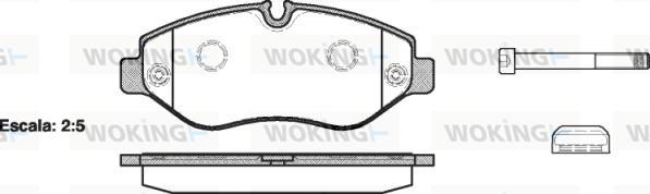 Woking P13453.00 - Kit pastiglie freno, Freno a disco autozon.pro