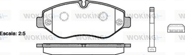 Woking P13453.10 - Kit pastiglie freno, Freno a disco autozon.pro