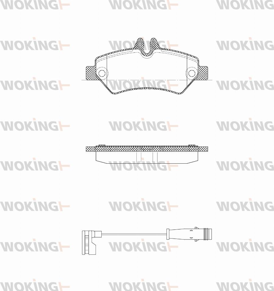 Woking P1346302 - Kit pastiglie freno, Freno a disco autozon.pro