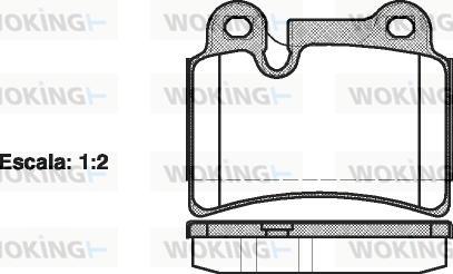 Woking P13403.00 - Kit pastiglie freno, Freno a disco autozon.pro