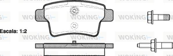 Woking P13413.00 - Kit pastiglie freno, Freno a disco autozon.pro