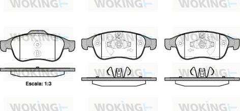 Woking P13483.10 - Kit pastiglie freno, Freno a disco autozon.pro