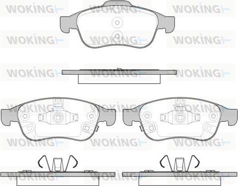 Woking P13483.12 - Kit pastiglie freno, Freno a disco autozon.pro