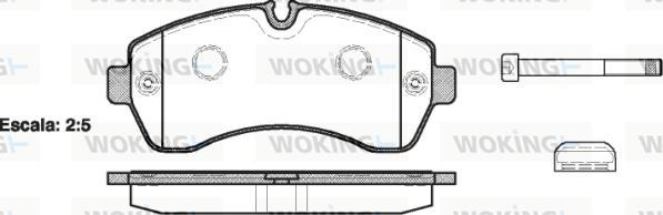 Woking P13433.00 - Kit pastiglie freno, Freno a disco autozon.pro