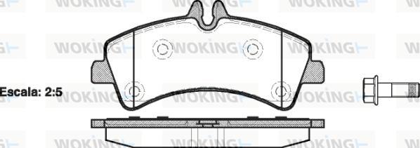 Woking P13473.00 - Kit pastiglie freno, Freno a disco autozon.pro