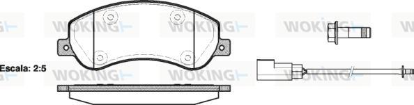 Woking P13503.02 - Kit pastiglie freno, Freno a disco autozon.pro