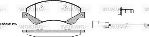 Woking P13513.02 - Kit pastiglie freno, Freno a disco autozon.pro