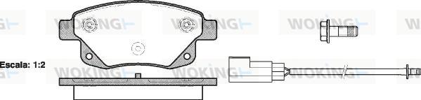 Woking P13523.02 - Kit pastiglie freno, Freno a disco autozon.pro