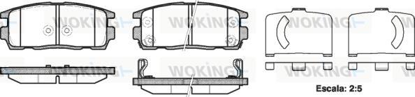 Woking P13603.12 - Kit pastiglie freno, Freno a disco autozon.pro