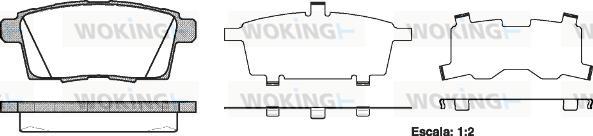 Woking P13683.00 - Kit pastiglie freno, Freno a disco autozon.pro