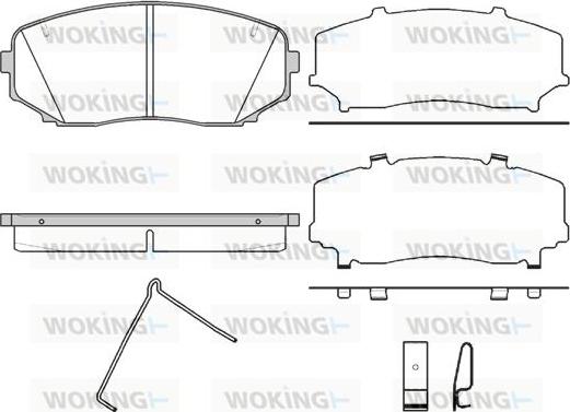 Woking P13673.02 - Kit pastiglie freno, Freno a disco autozon.pro