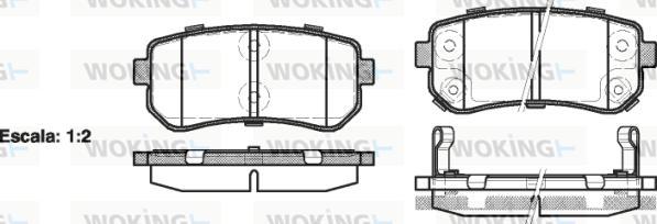 Woking P13093.02 - Kit pastiglie freno, Freno a disco autozon.pro