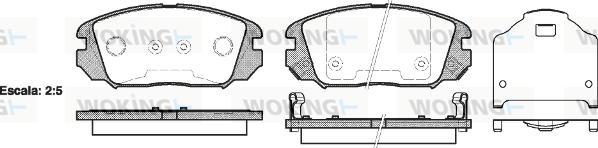 Woking P13043.02 - Kit pastiglie freno, Freno a disco autozon.pro