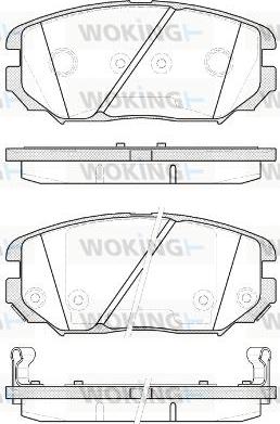 Woking P13043.12 - Kit pastiglie freno, Freno a disco autozon.pro