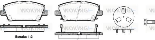 Woking P13053.02 - Kit pastiglie freno, Freno a disco autozon.pro