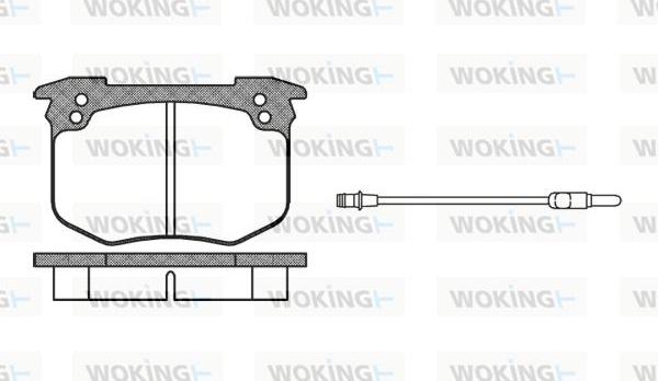 Woking P1303.02 - Kit pastiglie freno, Freno a disco autozon.pro