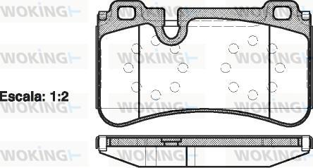 Woking P13803.00 - Kit pastiglie freno, Freno a disco autozon.pro