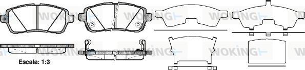 Woking P13813.02 - Kit pastiglie freno, Freno a disco autozon.pro