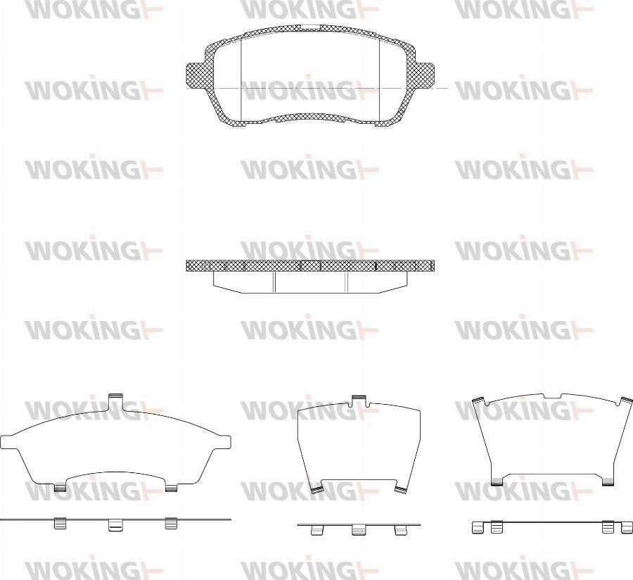 Woking P13813.10 - Kit pastiglie freno, Freno a disco autozon.pro