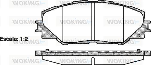 Woking P13343.00 - Kit pastiglie freno, Freno a disco autozon.pro