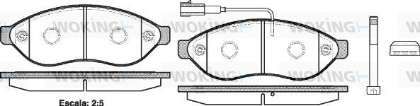 Woking P13373.01 - Kit pastiglie freno, Freno a disco autozon.pro