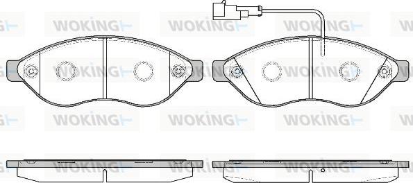 Woking P13373.11 - Kit pastiglie freno, Freno a disco autozon.pro