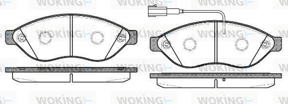 Woking P13373.12 - Kit pastiglie freno, Freno a disco autozon.pro