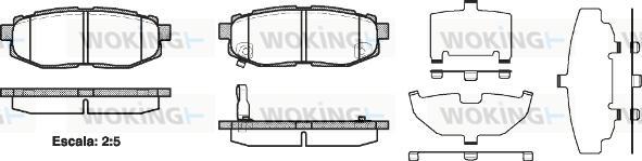 Woking P13283.01 - Kit pastiglie freno, Freno a disco autozon.pro