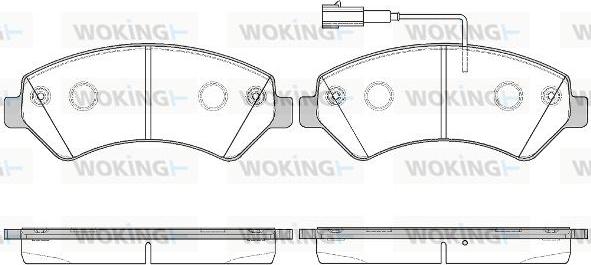 Woking P13753.22 - Kit pastiglie freno, Freno a disco autozon.pro