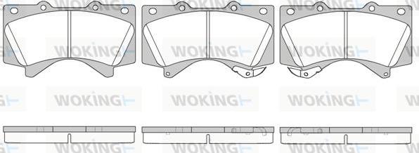 Woking P13713.02 - Kit pastiglie freno, Freno a disco autozon.pro