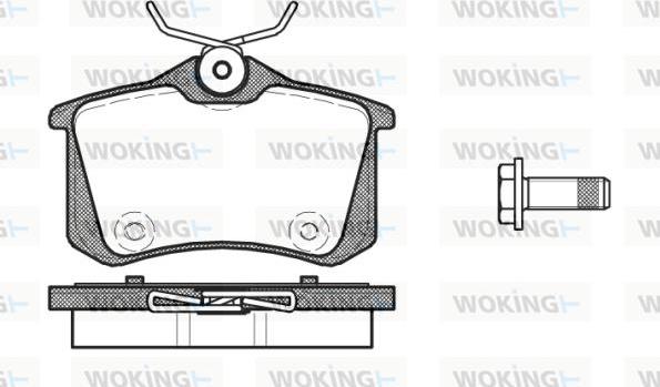 Woking P12913.00 - Kit pastiglie freno, Freno a disco autozon.pro