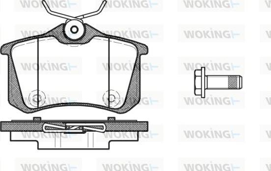 Woking P12913.10 - Kit pastiglie freno, Freno a disco autozon.pro