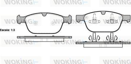 Woking P12973.00 - Kit pastiglie freno, Freno a disco autozon.pro