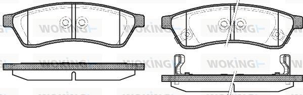 Woking P12493.02 - Kit pastiglie freno, Freno a disco autozon.pro