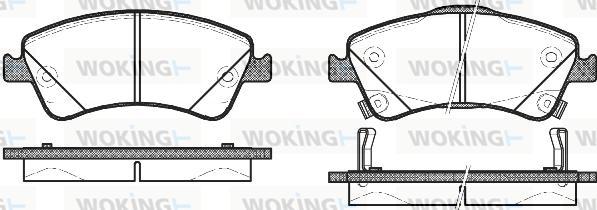 Woking P12413.02 - Kit pastiglie freno, Freno a disco autozon.pro