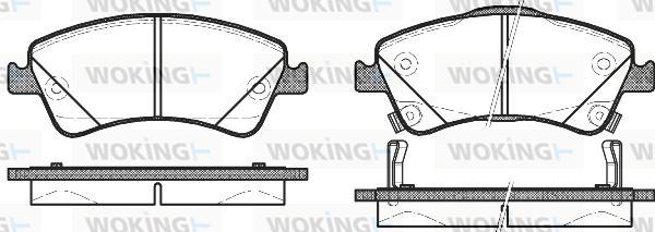 Woking P12413.12 - Kit pastiglie freno, Freno a disco autozon.pro