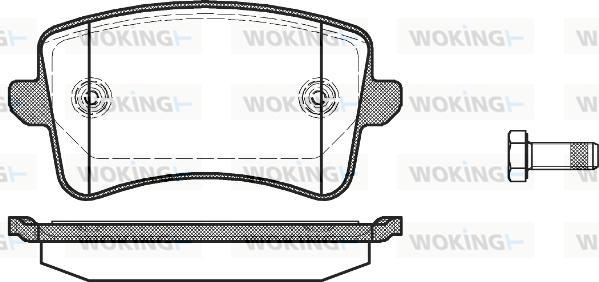 Woking P12433.00 - Kit pastiglie freno, Freno a disco autozon.pro