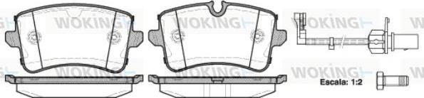 Woking P12433.10 - Kit pastiglie freno, Freno a disco autozon.pro