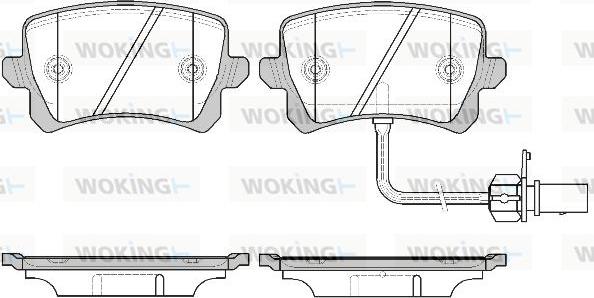 Woking P12423.01 - Kit pastiglie freno, Freno a disco autozon.pro